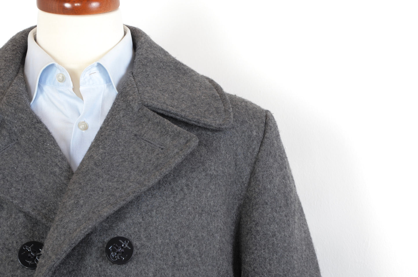 Schott USN 740N Pea Coat Größe 40 - Oxford Grey