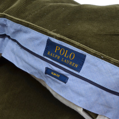 Polo Ralph Lauren Corduroy Pants Size 38/34 Slim Fit - Moss Green