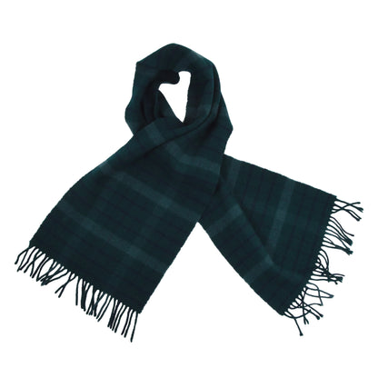 Johnstons of Elgin Wollschal - Navy/Green Plaid