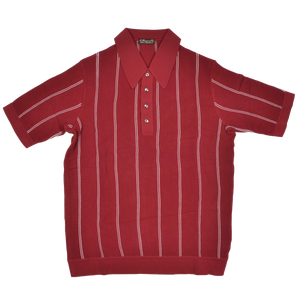 Strick-Poloshirt von Zimmerli für E. Braun &amp; Co. - Bordeauxrot, XL