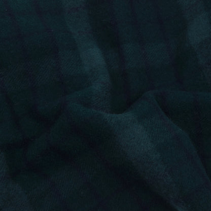 Johnstons of Elgin Wollschal - Navy/Green Plaid