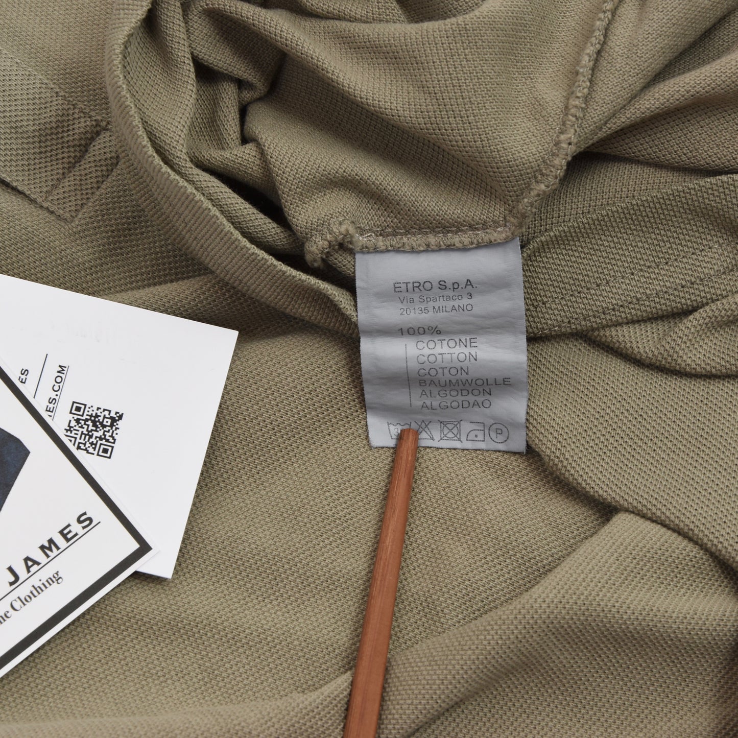 Etro Milano Slim Poloshirt Größe M - Grün