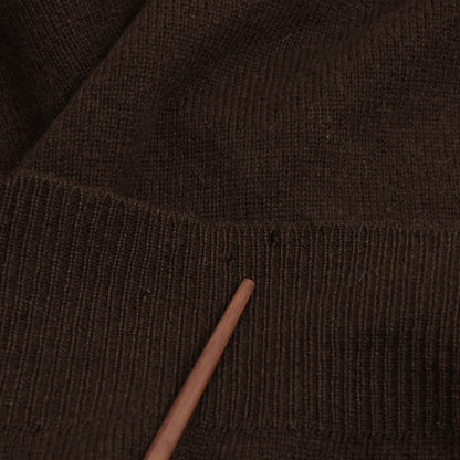 Polo Ralph Lauren Lammwoll-Polopullover Größe M - Schokoladenbraun