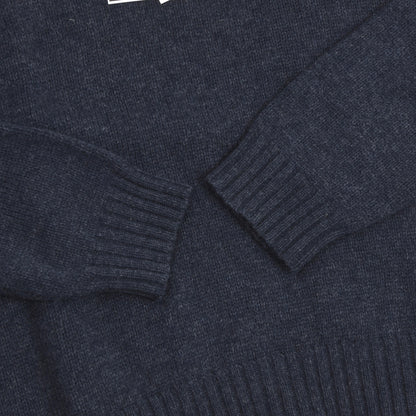 Polo Ralph Lauren Lammwollpullover mit 1/4-Reißverschluss Größe L - Blau