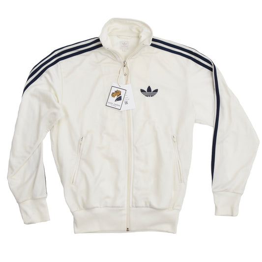 Adidas Firebird Track Jacket Size XS - White/Navy Blue