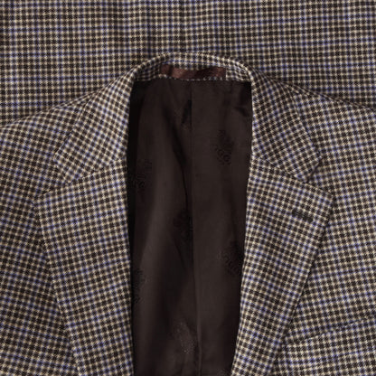 Boggi Milano Wool-Cashmere Jacket Size 50 - Plaid