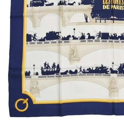 Hermès Paris Hugo Grygkar Les Ponts de Paris Silk Scarf