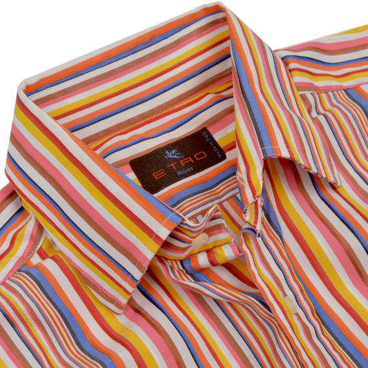 Etro Milano Shirt Size 40  - Rainbow Stripe