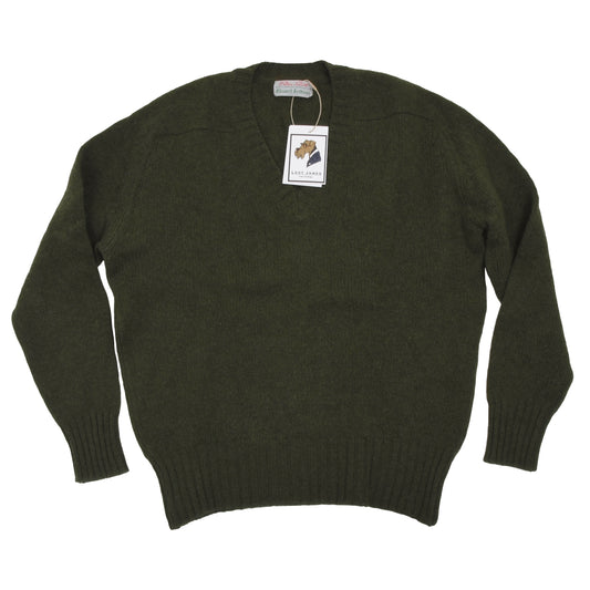 Peter Scott Pullover aus 100 % Shetlandwolle - Grün