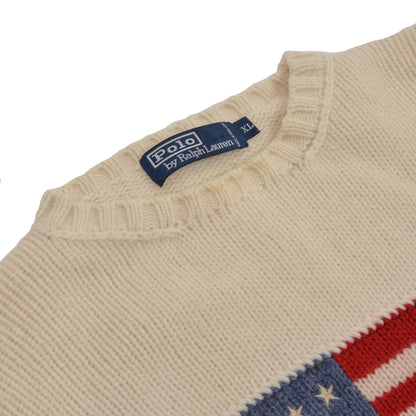 Polo Ralph Lauren Wool Flag Sweater Size XL  - Cream