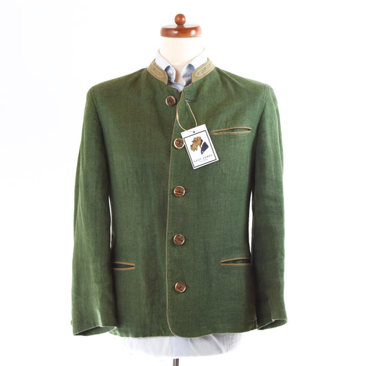 Lodenfrey Linen Janker/Jacket Size 48 - Green