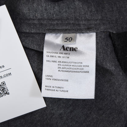 Acne Wool-Cotton AW12 Jacke Größe 50 - Grau