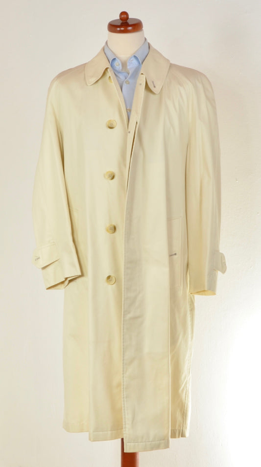 Vintage Burberry Mac Coat Size 48 Long - Cream