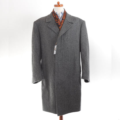 Bespoke Scabal Wool Tweed Overcoat - Grey
