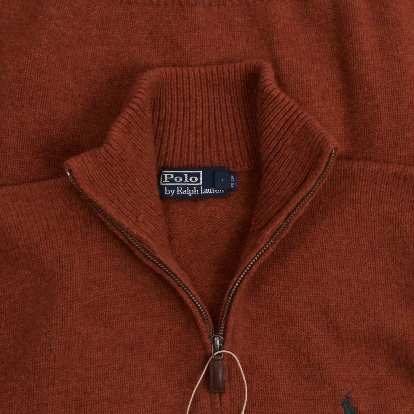 Polo Ralph Lauren Lammwollpullover mit 1/4-Reißverschluss - Orange