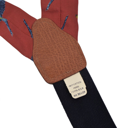 Classic Silk Braces/Suspenders - Pheasant Print