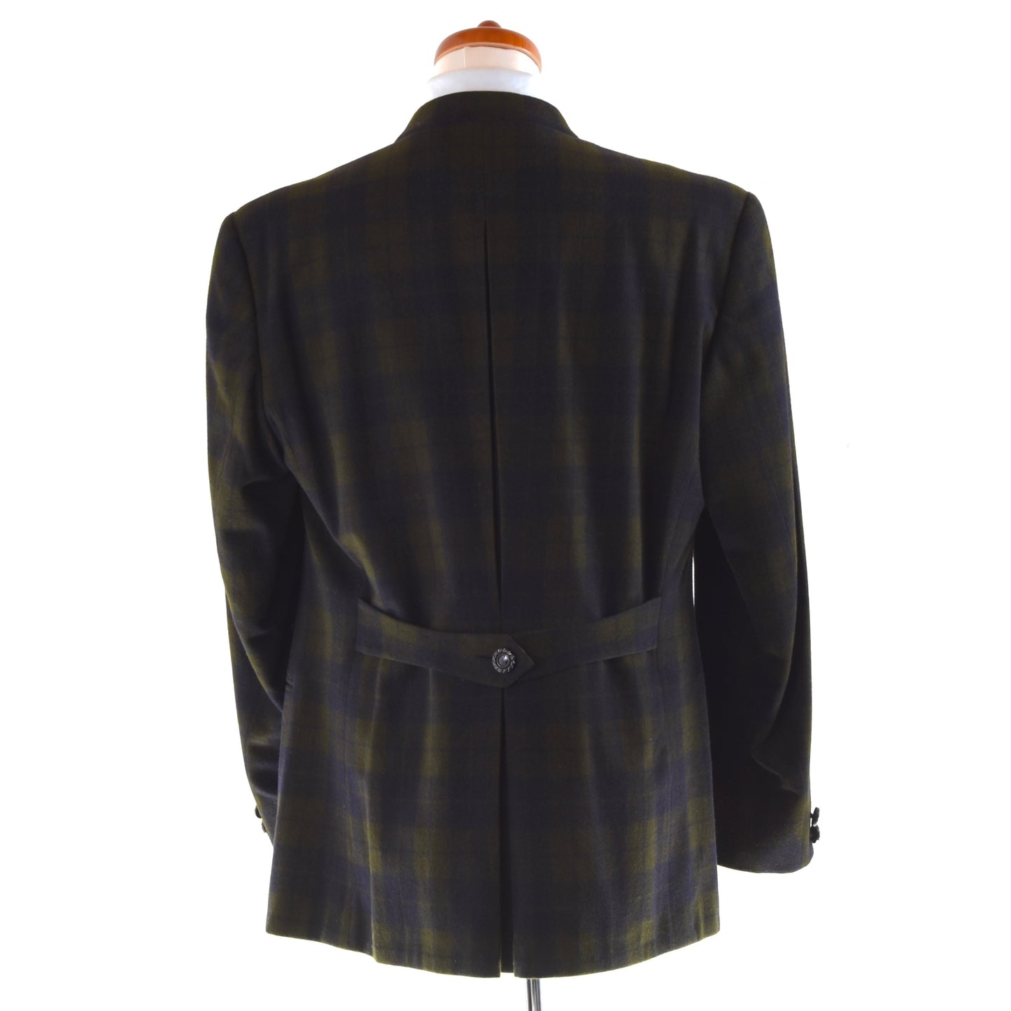 Handmade Wool Janker/Jacket - Navy/Green Plaid