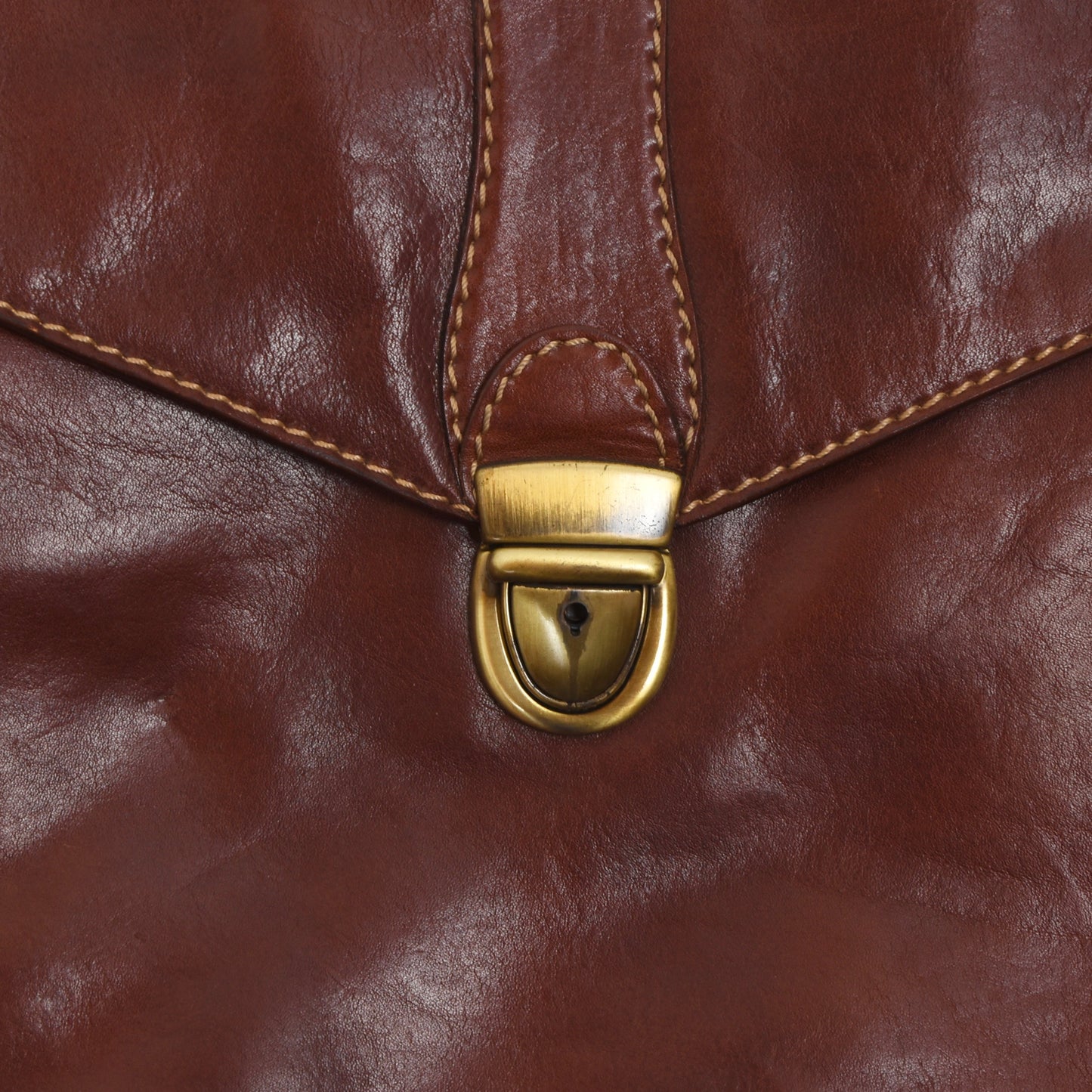 Rustic Leather Document Holder - Saddle Tan
