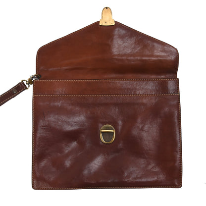 Rustic Leather Document Holder - Saddle Tan