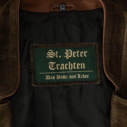 St. Peter Trachten Lederjanker Größe 54 - Braun