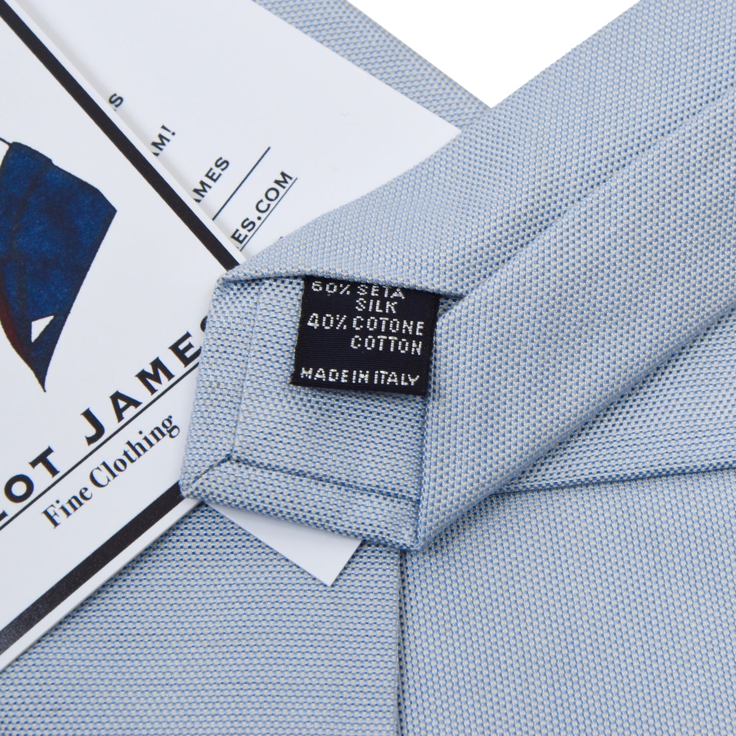 Frank Namani Silk-Cotton Tie - Light Blue