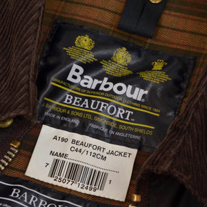 Barbour Beaufort Jacke gewachst A190 Größe C44/112cm - Braun