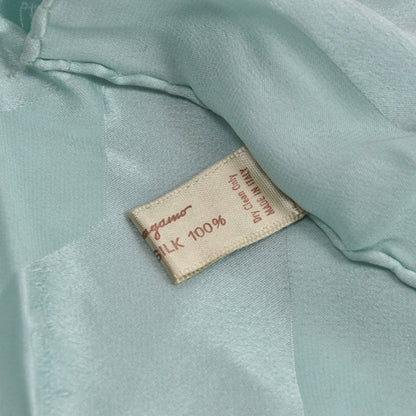 NOS Salvatore Ferragamo Silk Scarf - Aquamarine