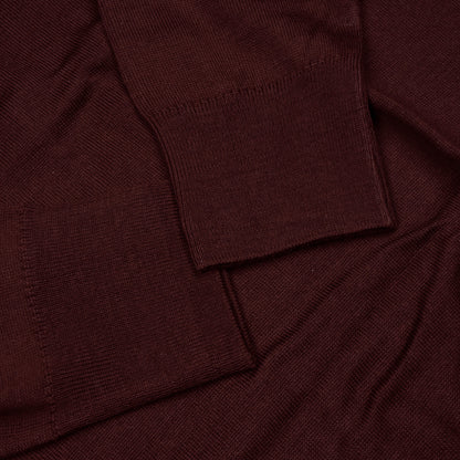 Knize Wien V-Neck Wool Sweater XL - Bordeaux