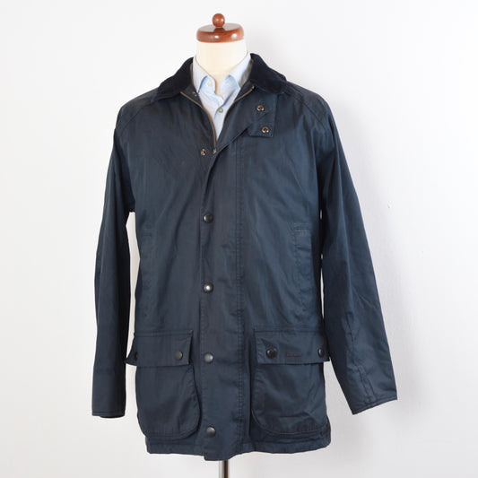 Barbour Lightweight Contemporary Beaufort Waxed Jacket Size L - Blue