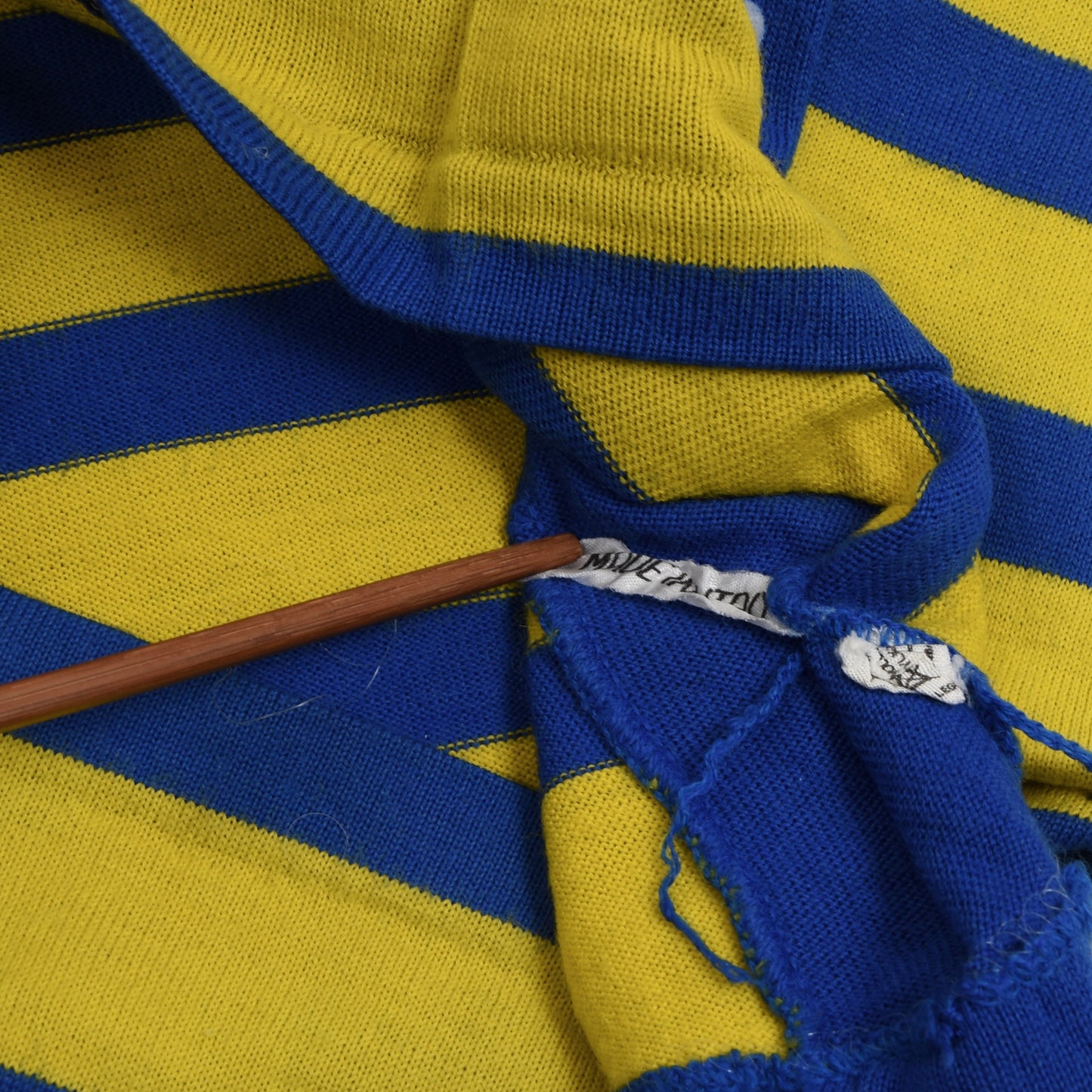 Vintage Wollmischung Pinarello Radtrikot - Blau &amp; Gelb