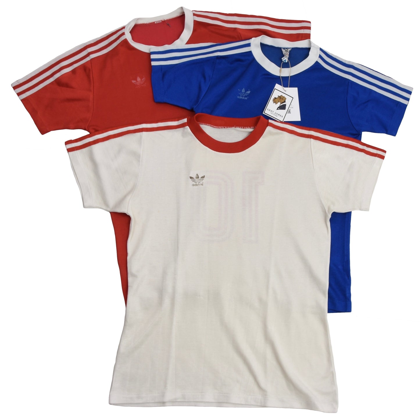 Vintage 80er Jahre Adidas Trikot #10 - weiß