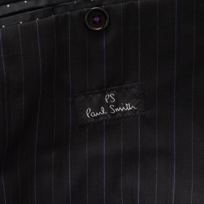 Paul Smith Pinstriped Suit Size 36 - Black
