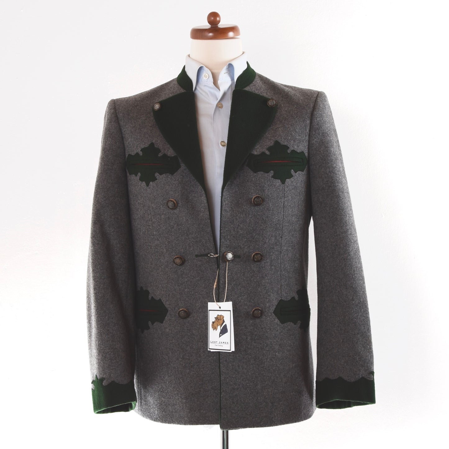 Pisch Touring Loden Steiereranzug Suit Size 50 - Grey