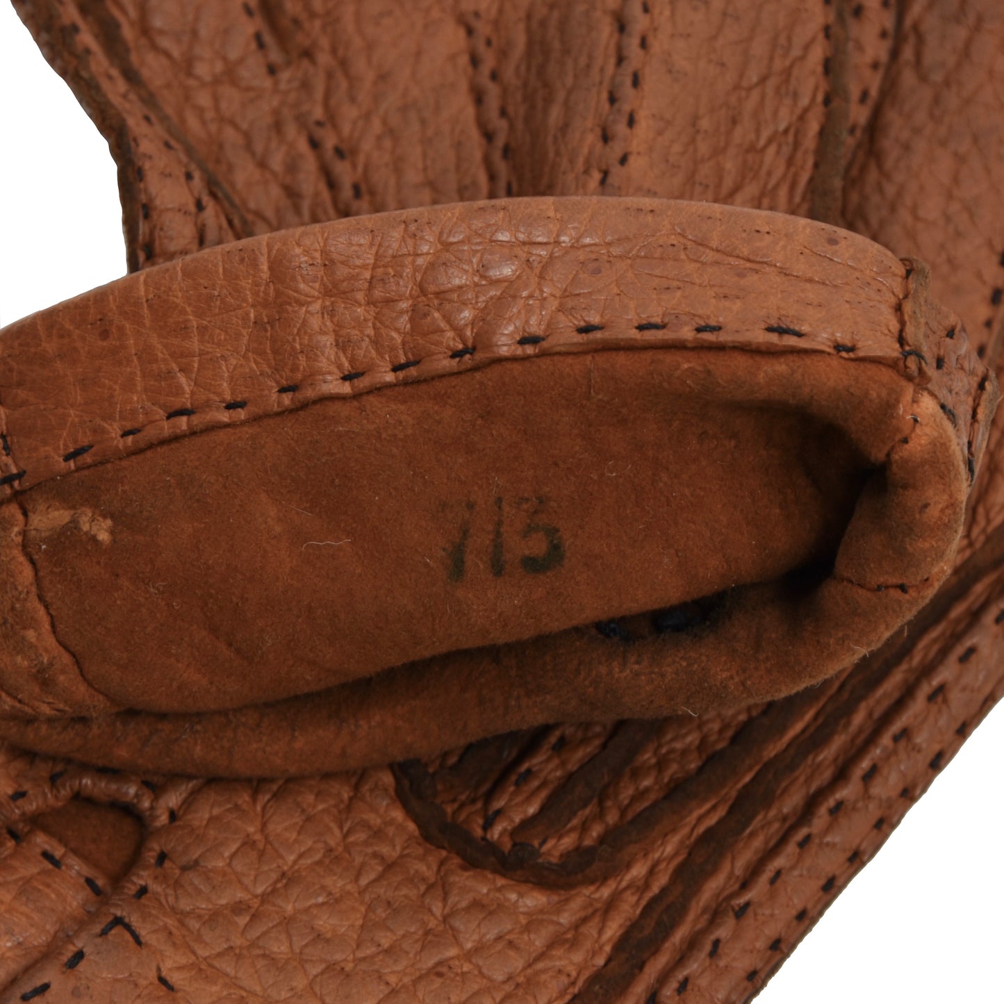 Unlined Peccary Gloves  - Rust Brown