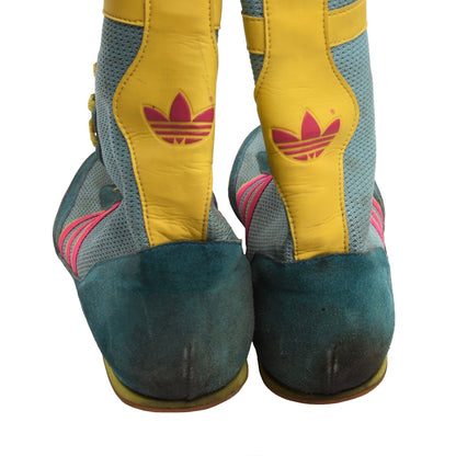 Vintage Adidas Attack Boxing Shoes Size 9.5 - Teal/Pink
