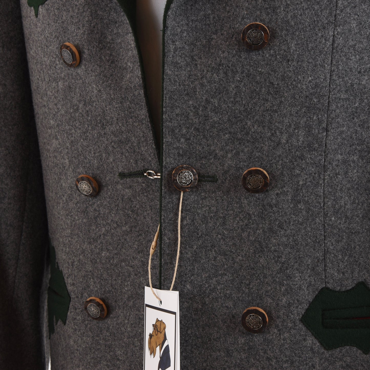 Pisch Touring Loden Steiereranzug Suit Size 50 - Grey