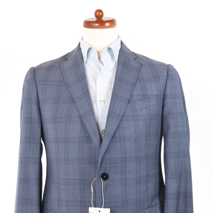 Armani Collezioni Wool Jacket Chest ca. 52cm - Blue Plaid