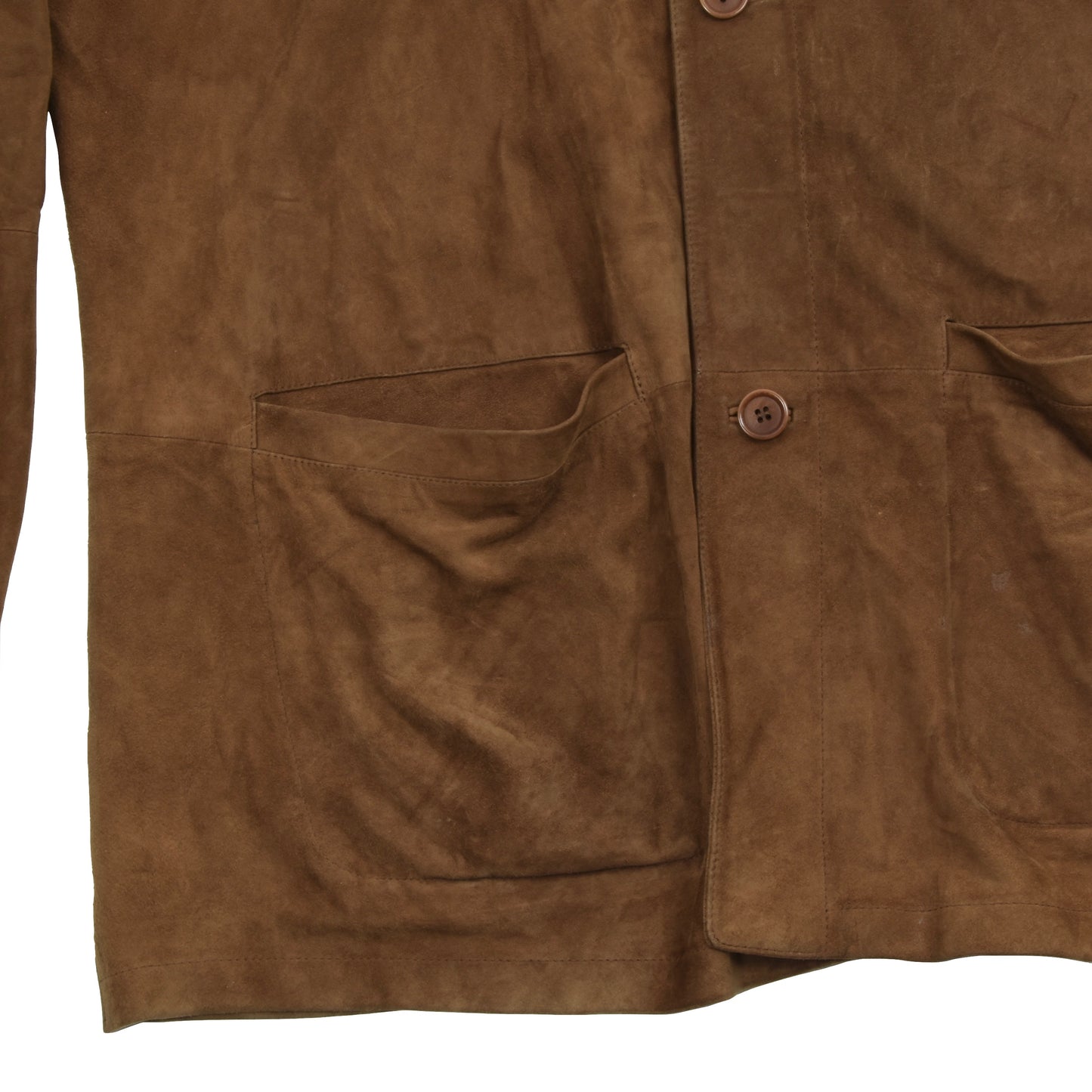 Gallotti Leather Shirt-Jacket Size 52 - Brown