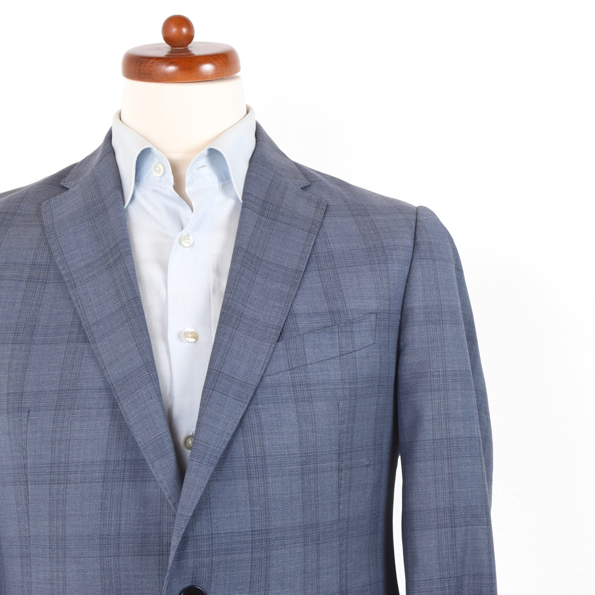 Armani Collezioni Wool Jacket Chest ca. 52cm - Blue Plaid