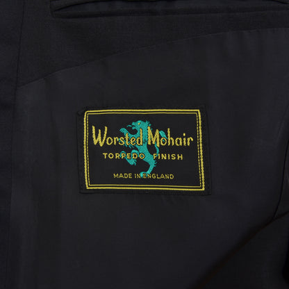 Vintage Wolle/Mohair Spitze Revers Smoking Größe 52 - schwarz