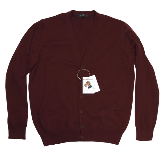 Maerz Wool Cardigan Sweater Size 50 - Burgundy
