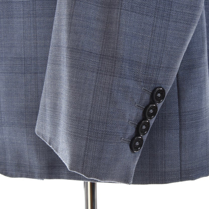 Armani Collezioni Wool Jacket Chest ca. 52cm - Blue Plaid