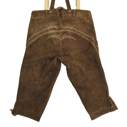 Almenrausch Classic Knielange Lederhose Gr. 50 - Braun