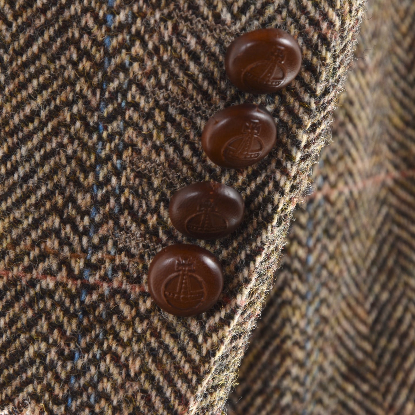 Harris Tweed/Barutti Wolljacke Größe 26/42S - Braun