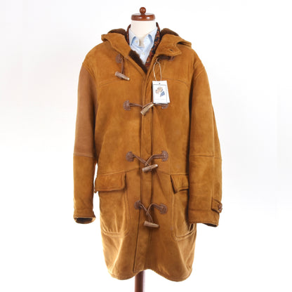 Cristiano di Thiene Shearling Duffle Coat Size 54 - Tan/Brown