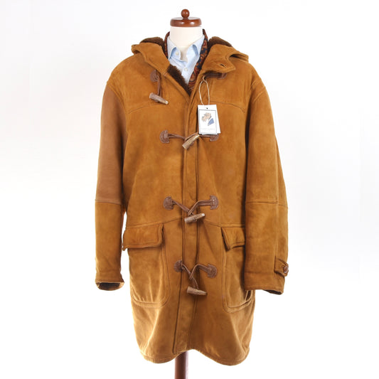 Cristiano di Thiene Shearling Duffle Coat Size 54 - Tan/Brown