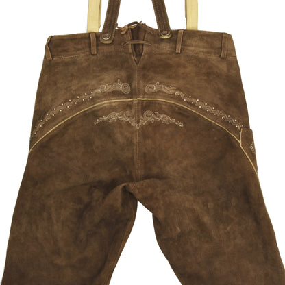 Almenrausch Classic Knielange Lederhose Gr. 50 - Braun