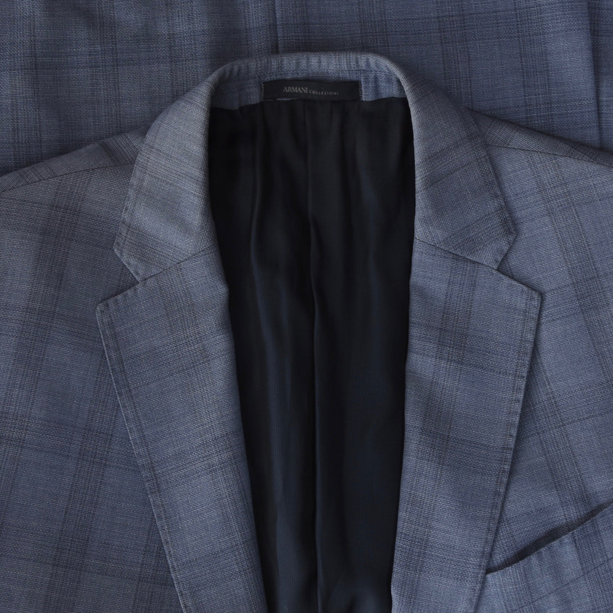 Armani Collezioni Wool Jacket Chest ca. 52cm - Blue Plaid