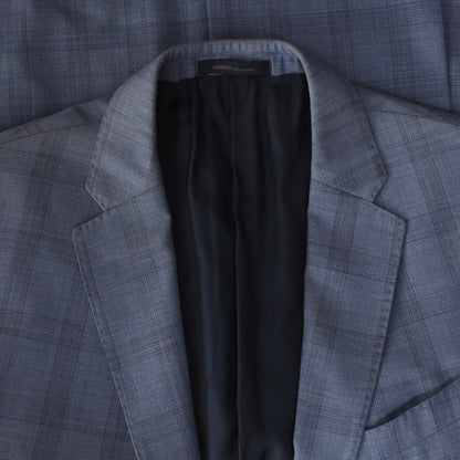 Armani Collezioni Wool Jacket Chest ca. 52cm - Blue Plaid
