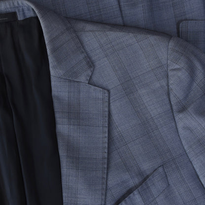 Armani Collezioni Wool Jacket Chest ca. 52cm - Blue Plaid